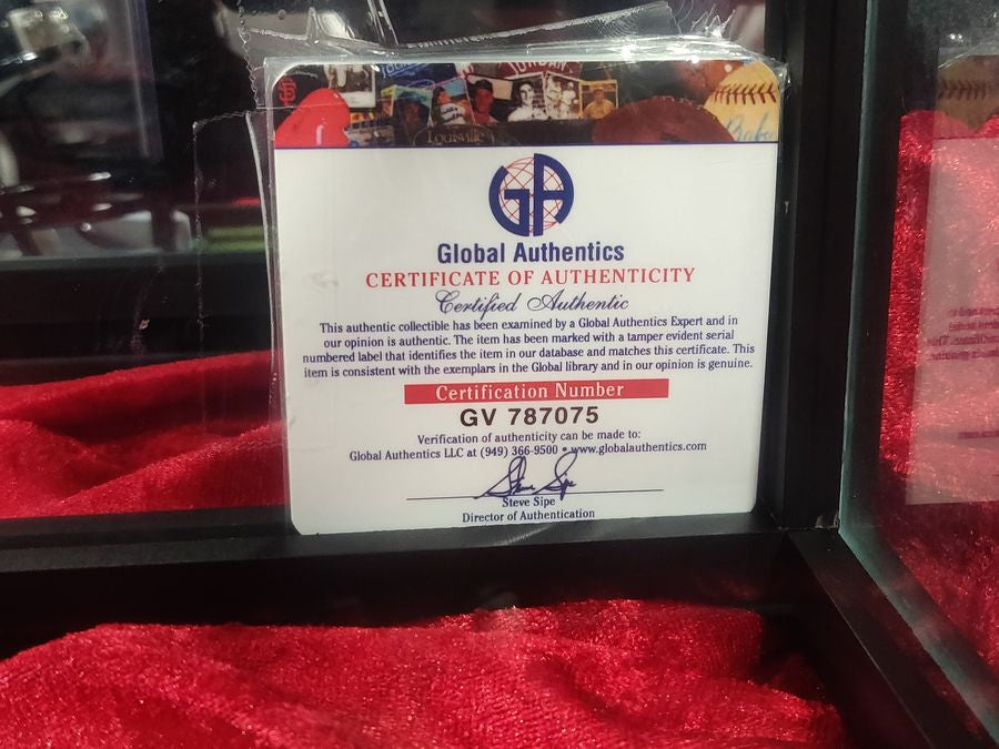 JJ Watt Houston Texans Autographed Mini Helmet Shadowbox w/ Jersey Card & Figure