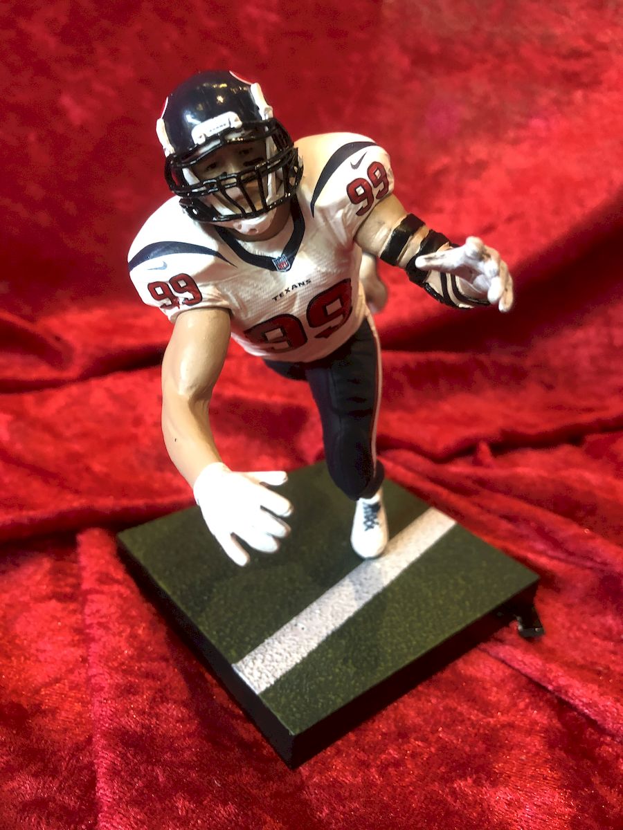J.J. Watt Texans Certified Authentic Autographed Football Shadowbox