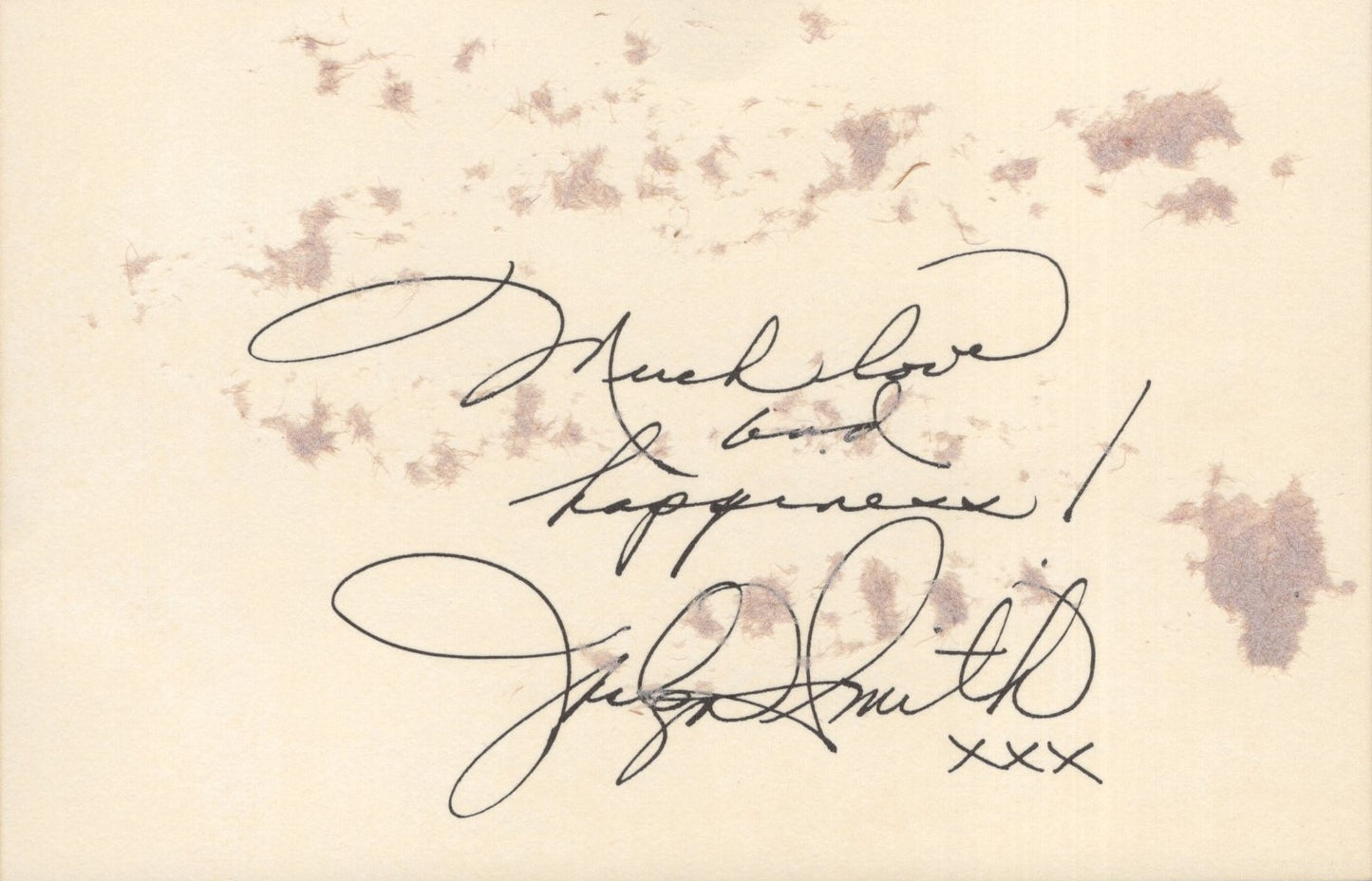 Jaclyn Smith Signed Postcard Photo 3.5x5.5 Personalized "Much love and happiness! XXX", Jaclyn Smith Autograph