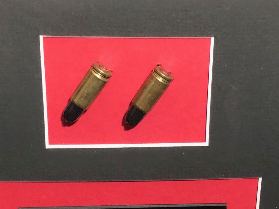 James Bond 007 Spent Bullets in frame with COA