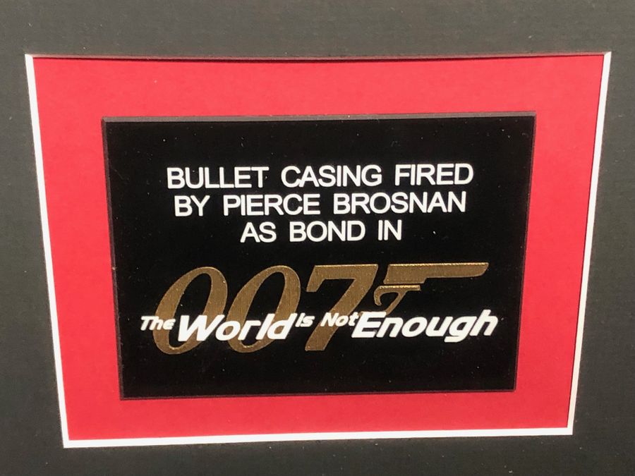 James Bond 007 Spent Bullets in frame with COA