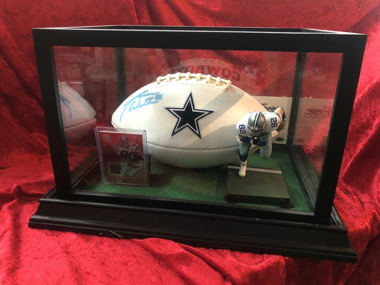 Jason Witten Cowboys Signed Football Patch w/ Card & Action Figure COA