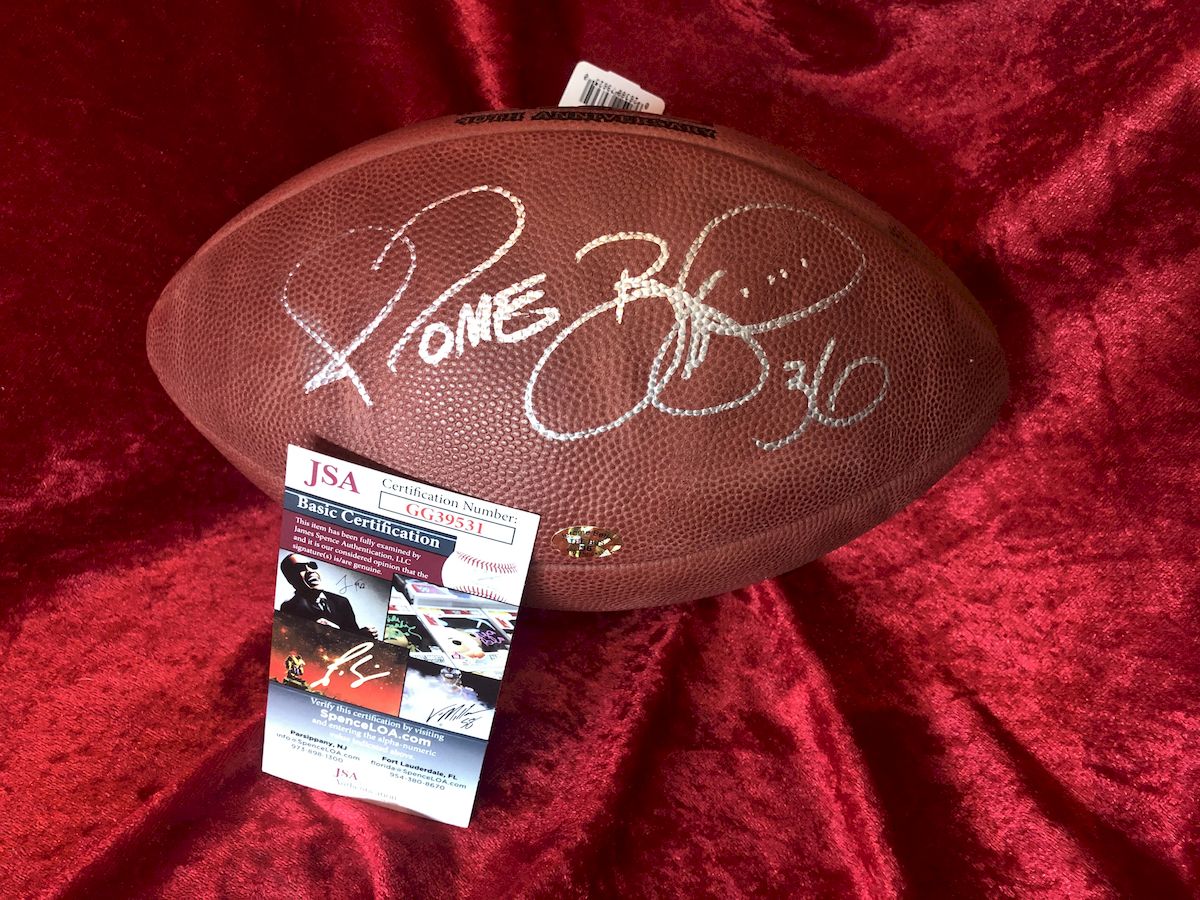 Jerome Bettis Pittsburgh Steelers Autographed Football Shadowbox