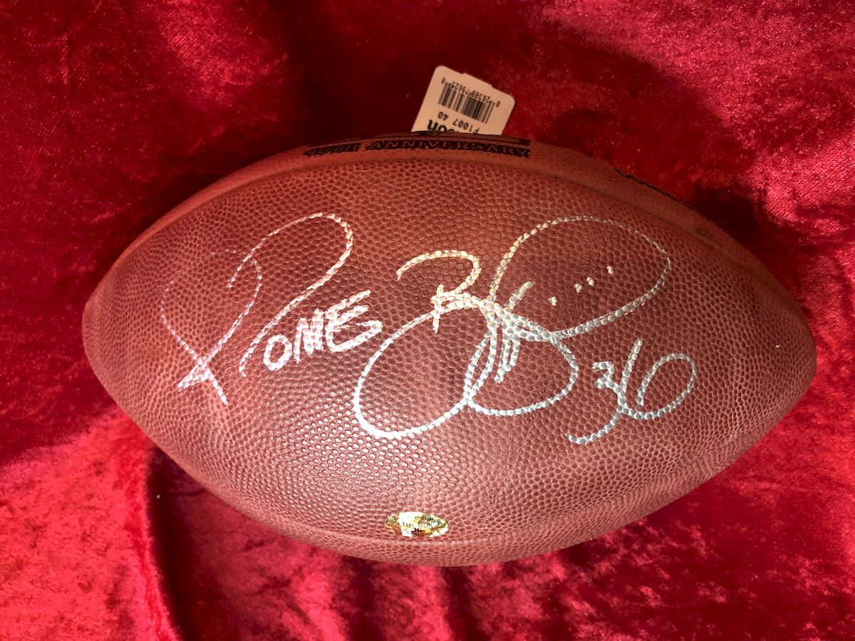 Jerome Bettis Pittsburgh Steelers Autographed Football Shadowbox