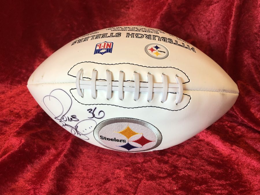 Jerome Bettis Steelers Certified Authentic Autographed Football Shadowbox