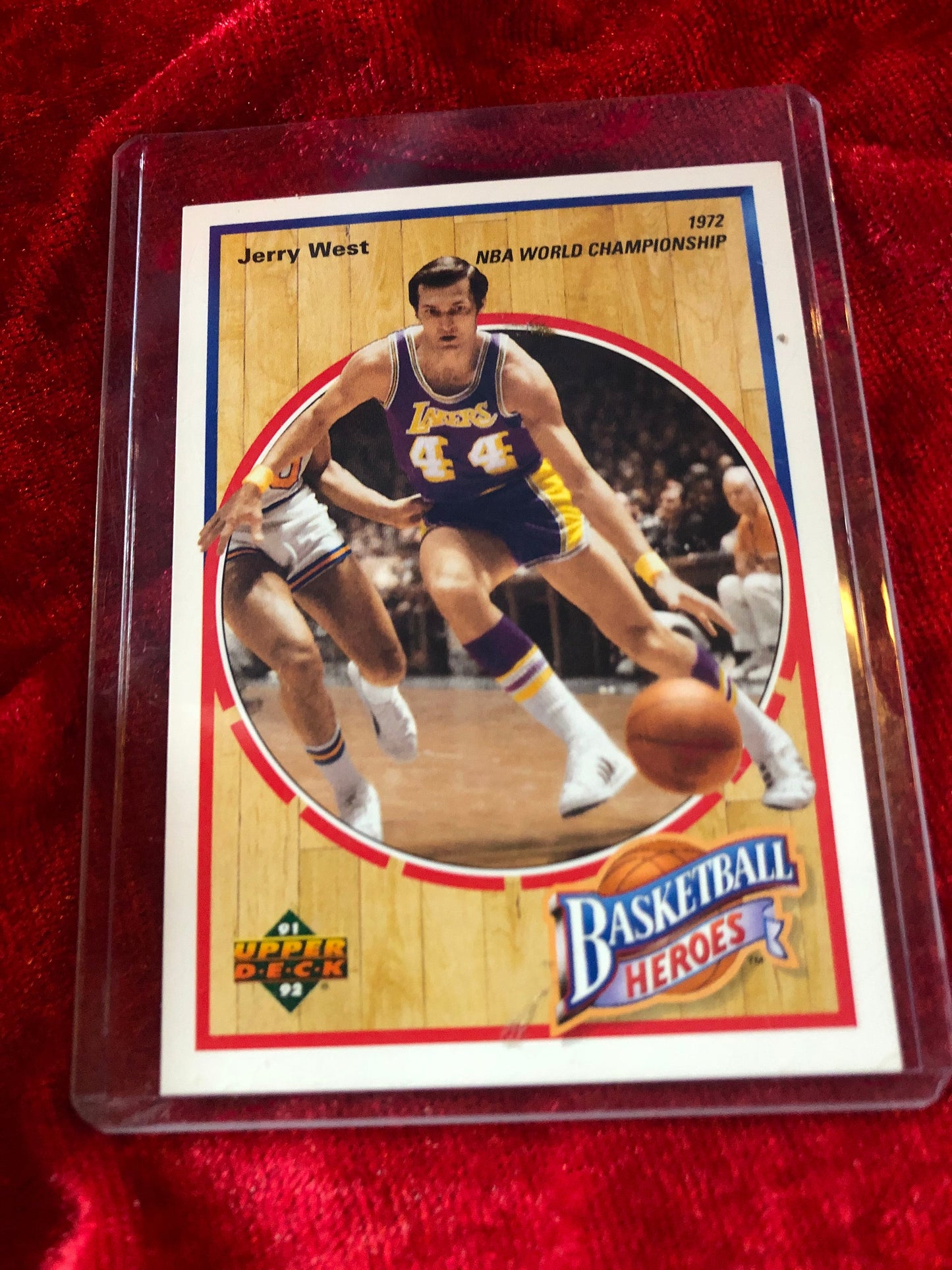 Jerry West Signed Lakers Court Tile w/ Card & Figure – PSA/DNA COA