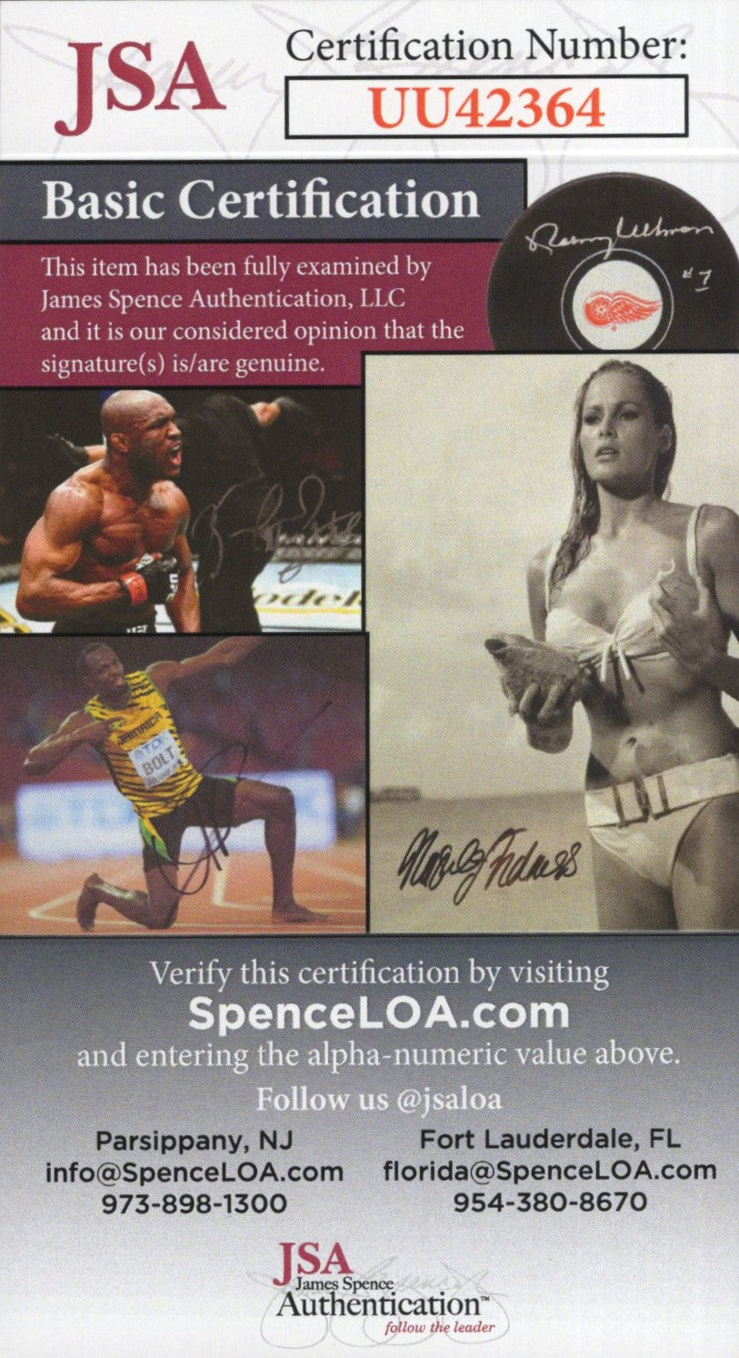 Jewel Signed Photo 8x10, Jewel Autograph on Leather Couch, Sexy Unique Photo, JSA and PSA Letter Double Certified Authentic UU42364