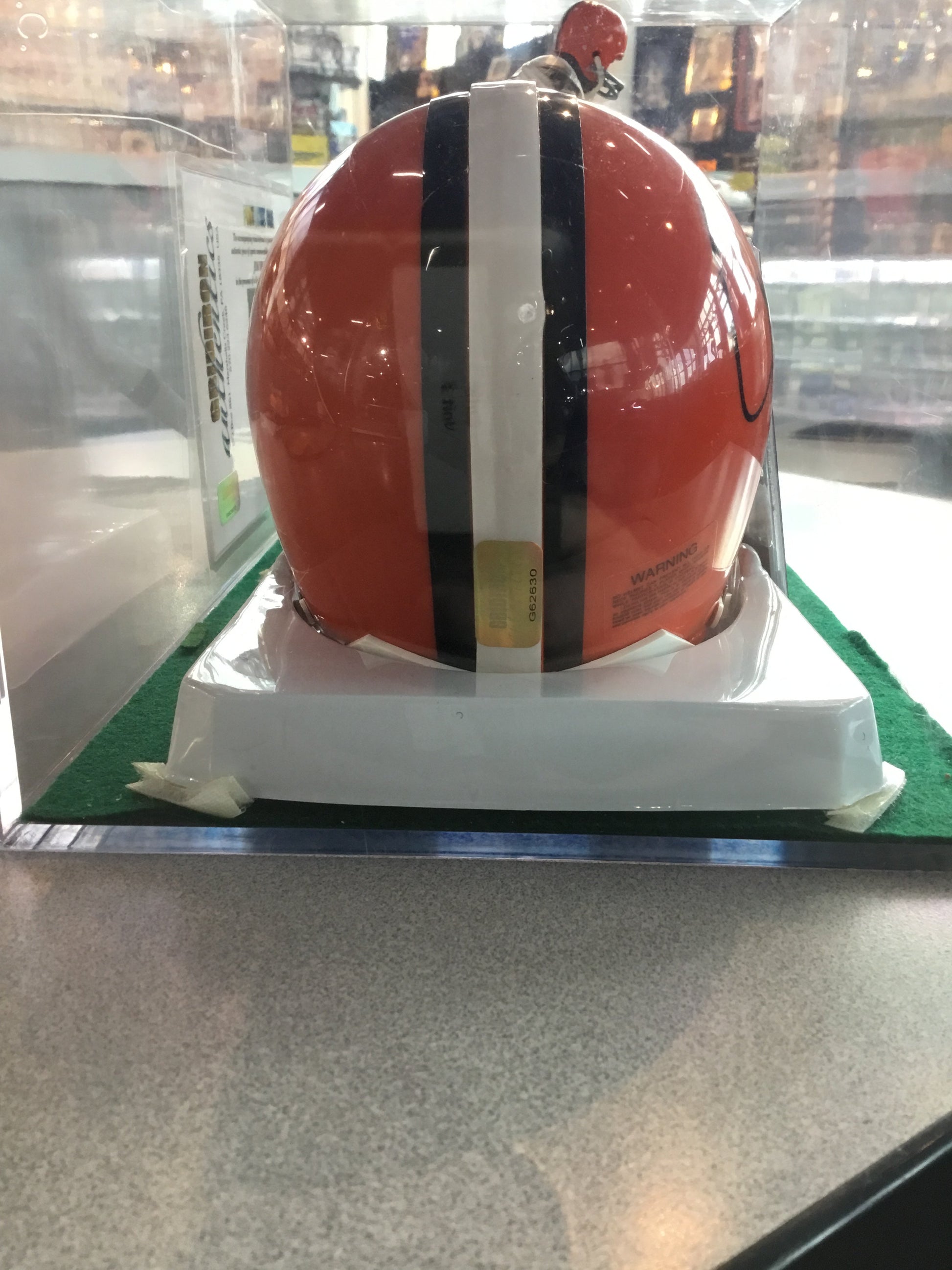 Jim Brown Certified Authentic Autographed Mini-helmet Shadowbox & Jersey card