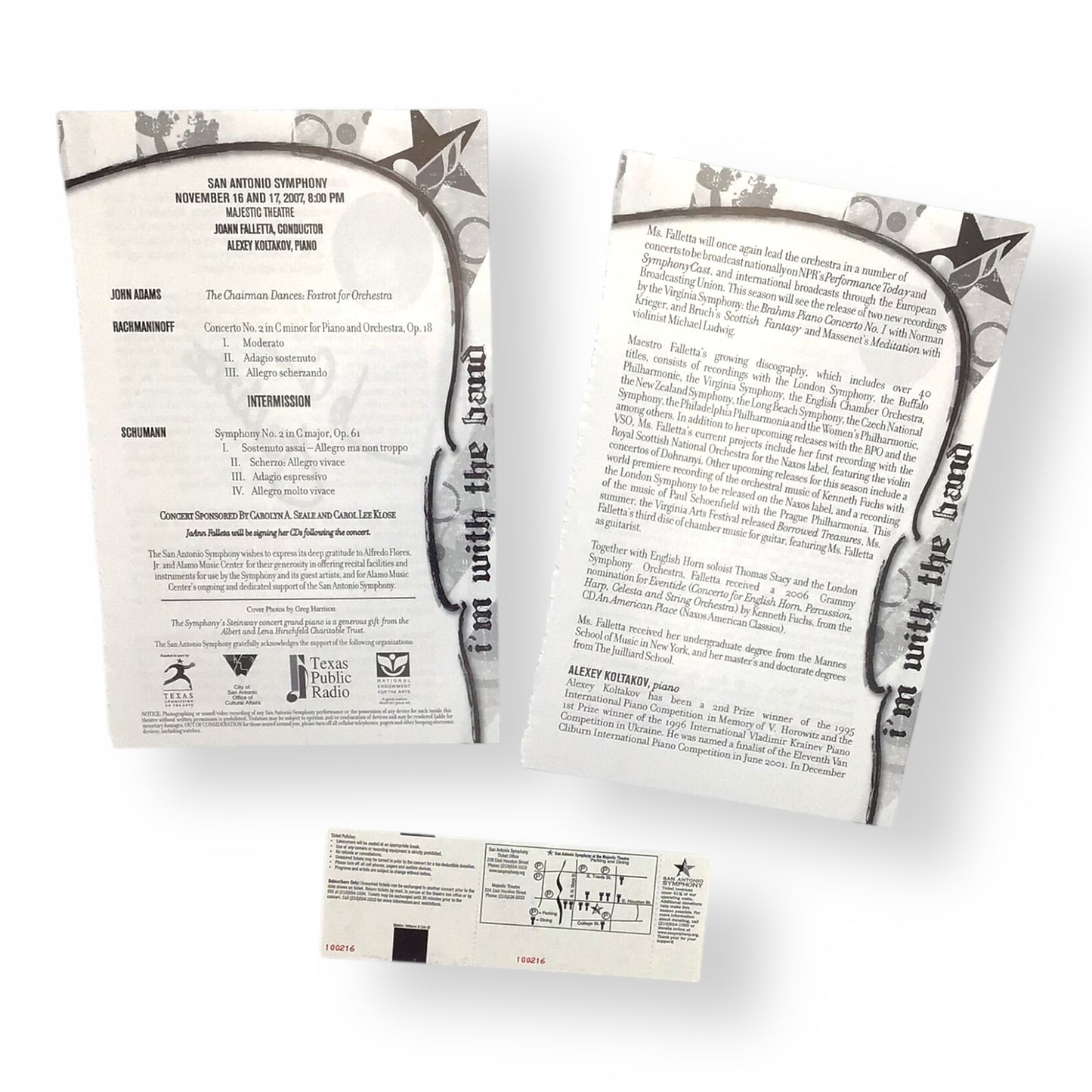 JoAnn Falletta Signed Sheet + Concert Ticket – Classical Music