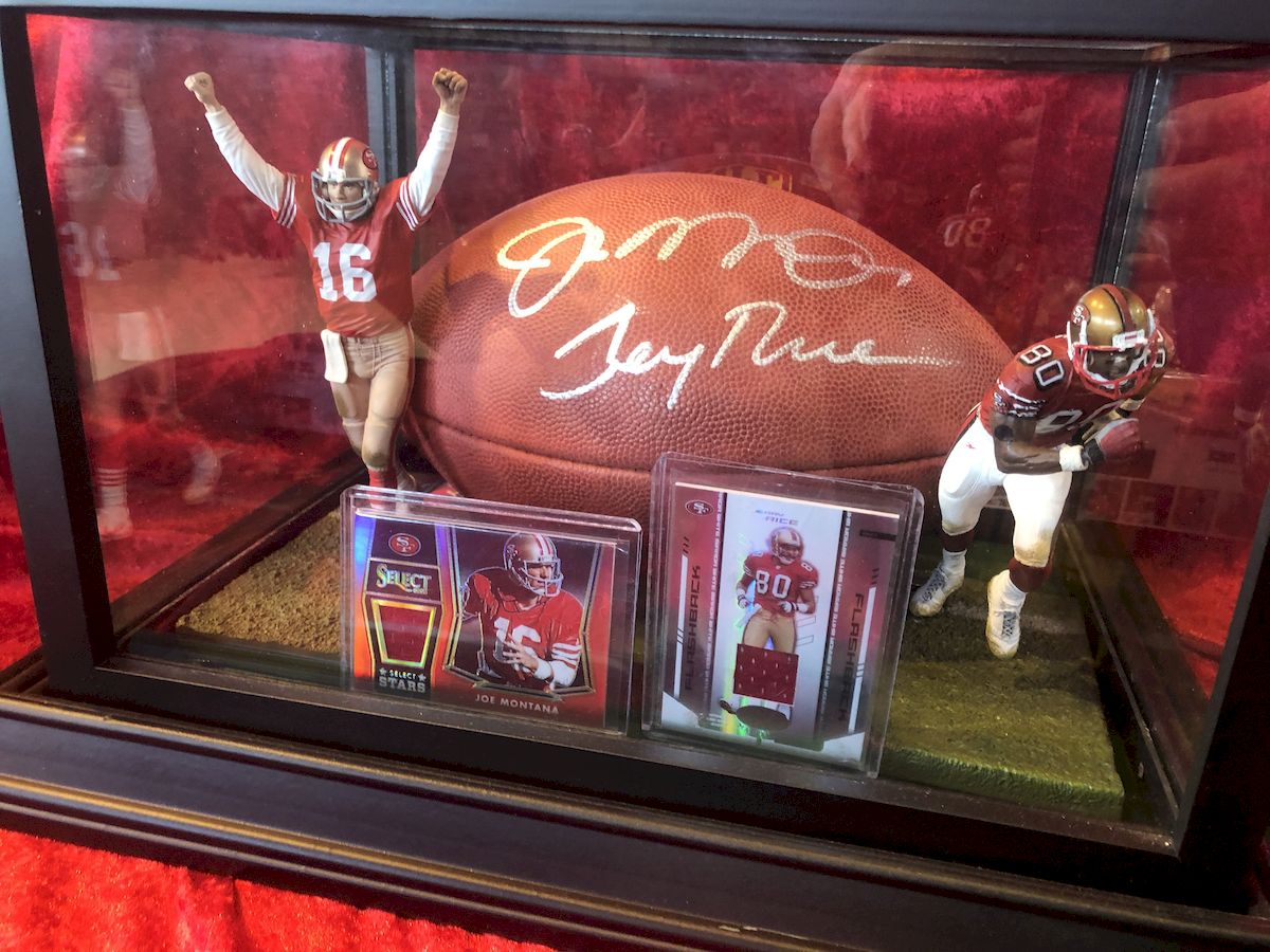 Steve Young Jerry Rice Joe Montana Signed 20x30 PhotoYoung Rice Montana  Hologram