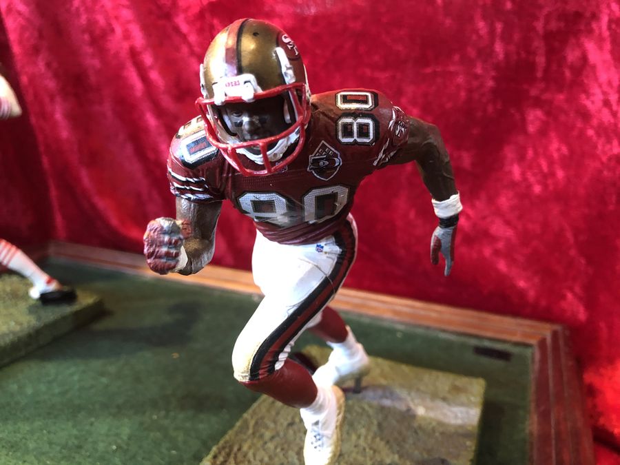Joe Montana & Jerry Rice 49ers Certified Authentic Autographed Mini-helmet Shadowbox