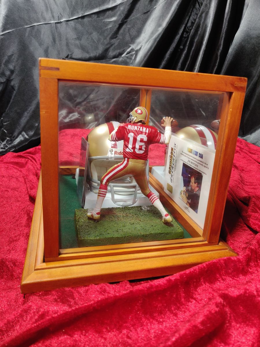 Joe Montana San Francisco 49'ers Autographed Mini Helmet Shadowbox w/ More
