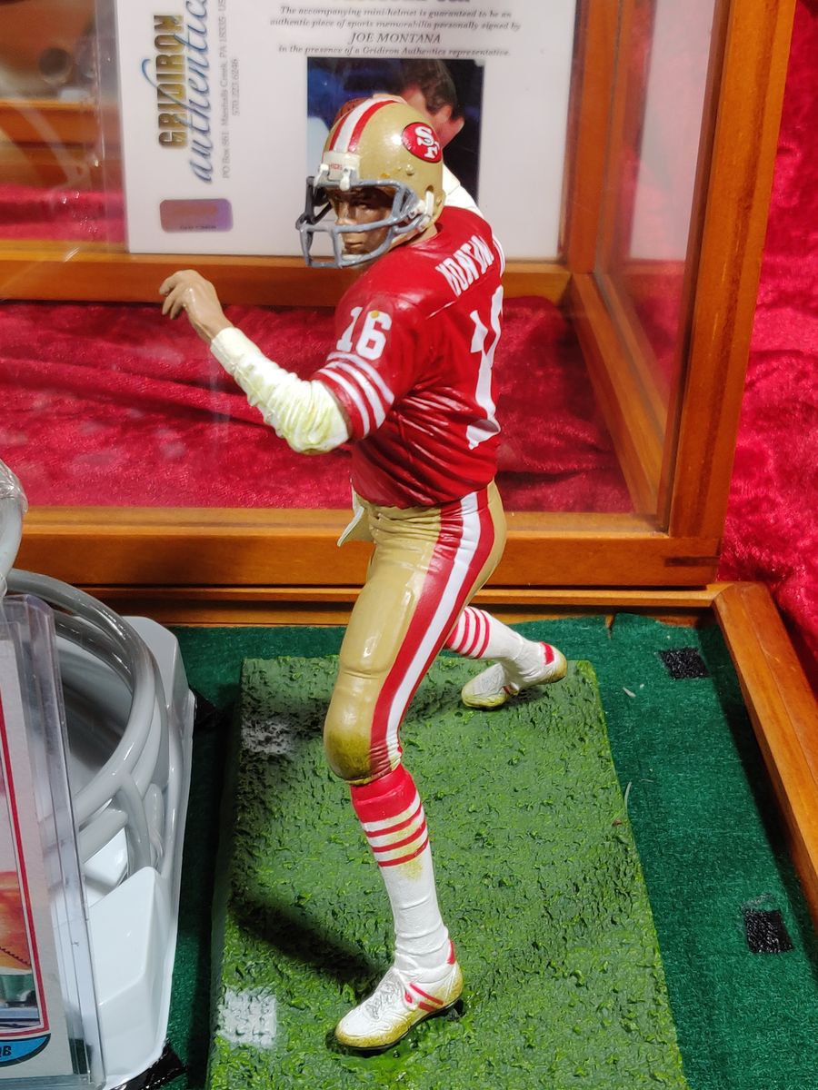 Joe Montana San Francisco 49'ers Autographed Mini Helmet Shadowbox w/ More