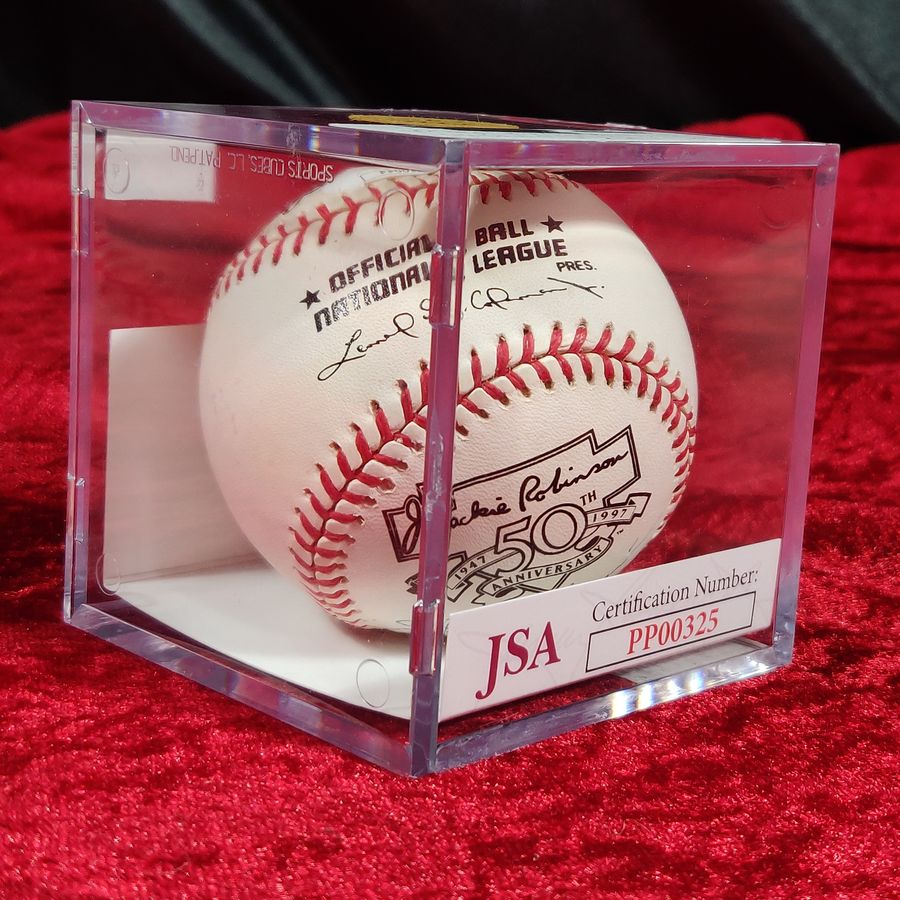 Johnny Sain Guaranteed Authentic Autographed Baseball Monogrammed w/First Pitch to