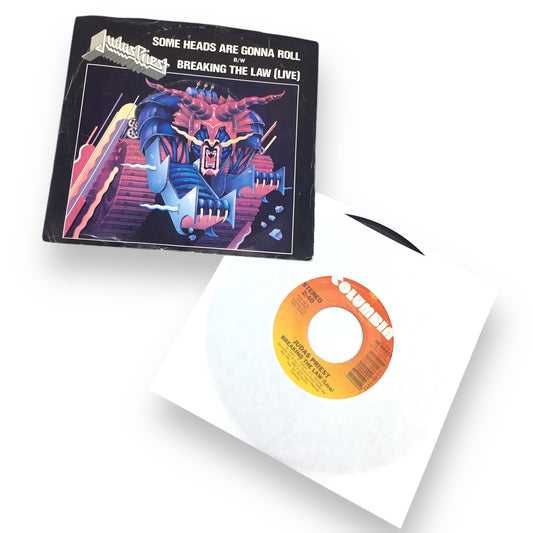 Judas Priest Some Heads Are Gonna Roll / Breaking the Law (Live) 45 Record Vinyl Columbia