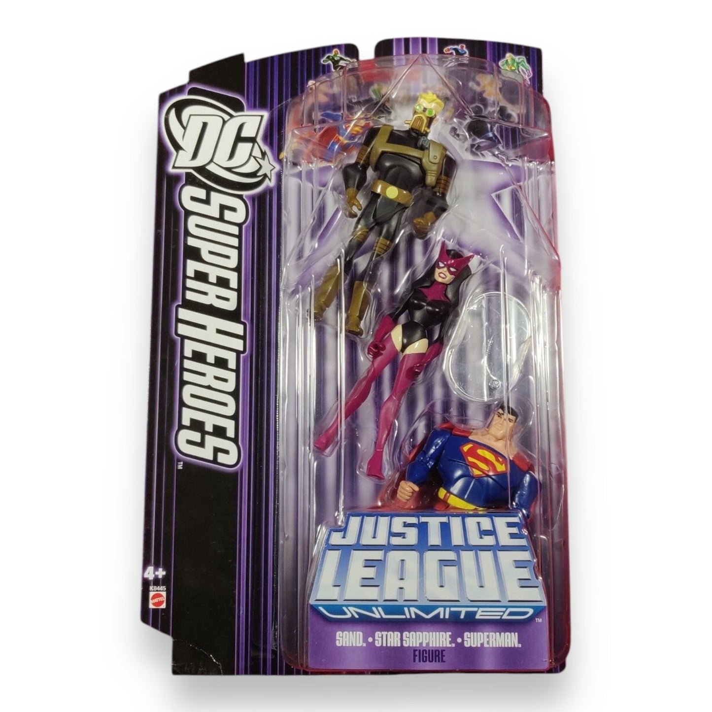 Justice League Unlimited 3-Pack Superman Sand Star Sapphire Mattel 2007 NIB