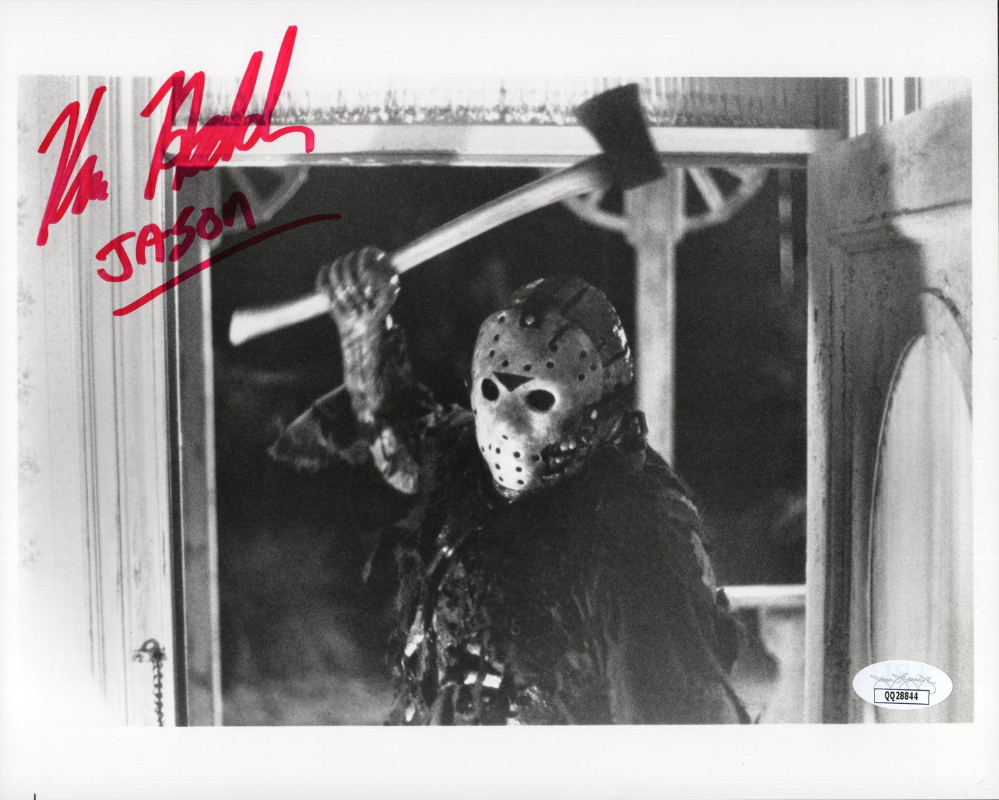Kane Hodder Signed Photo 8x10 as Jason Voorhees, JSA & PSA LOA