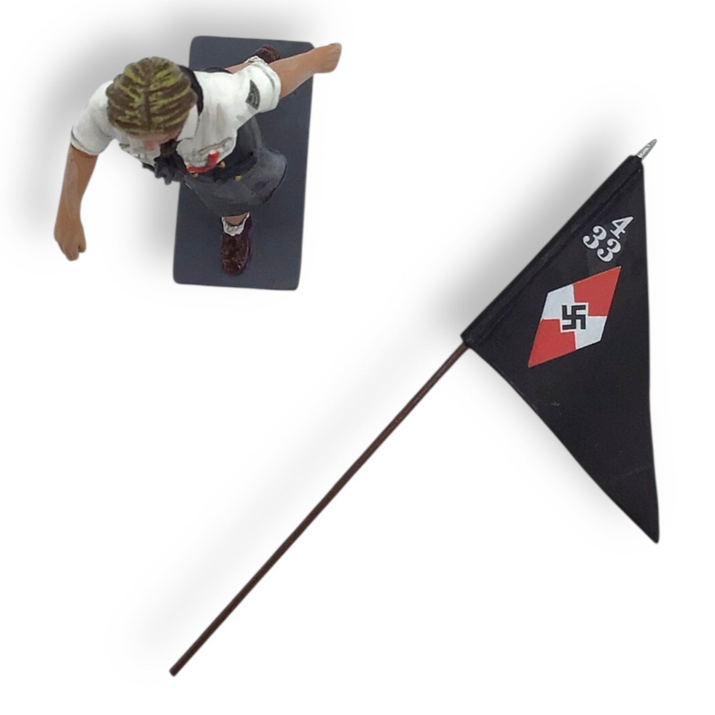 King & Country LAH239 BDM Pennant Carrier – 1:30 Scale Metal Figure (Retired)