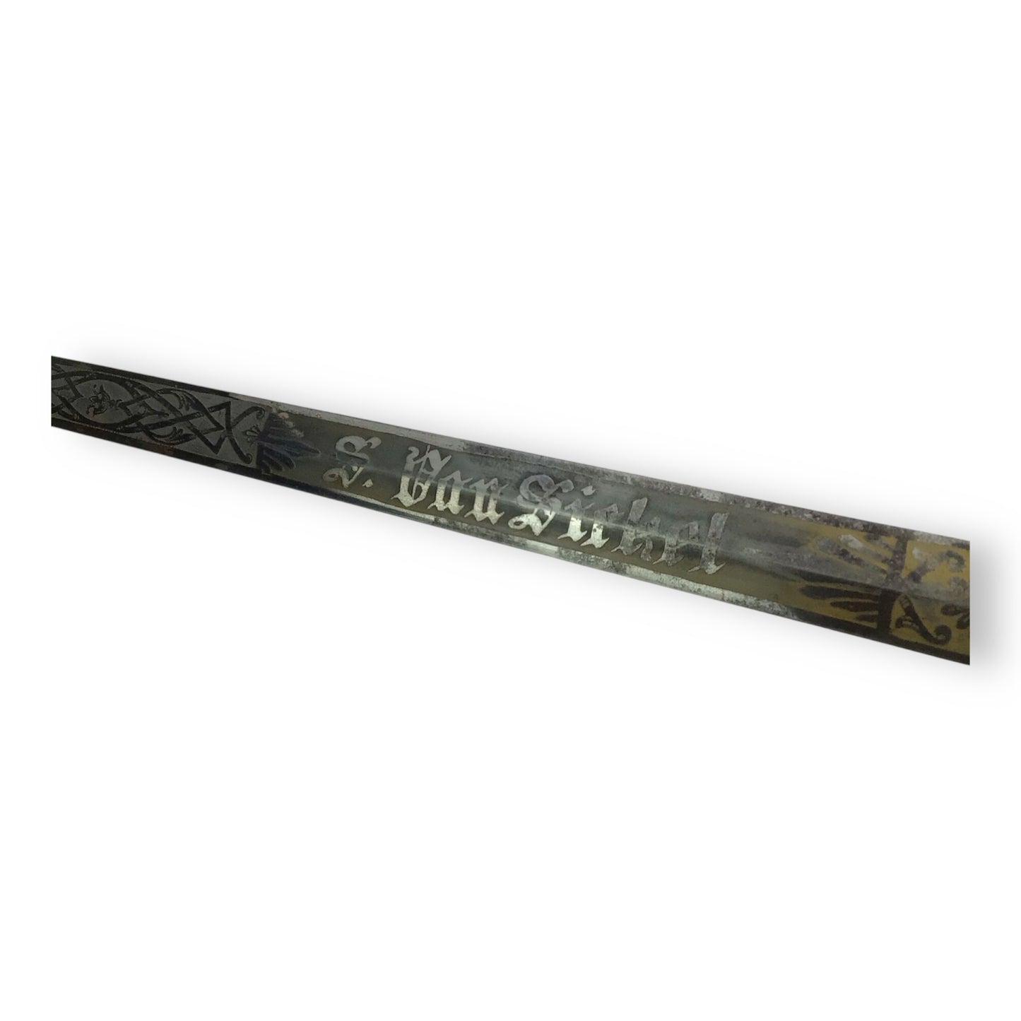 Knights of Pythias / KFM Fraternal Ceremonial Sword -Named w/ Scabbard