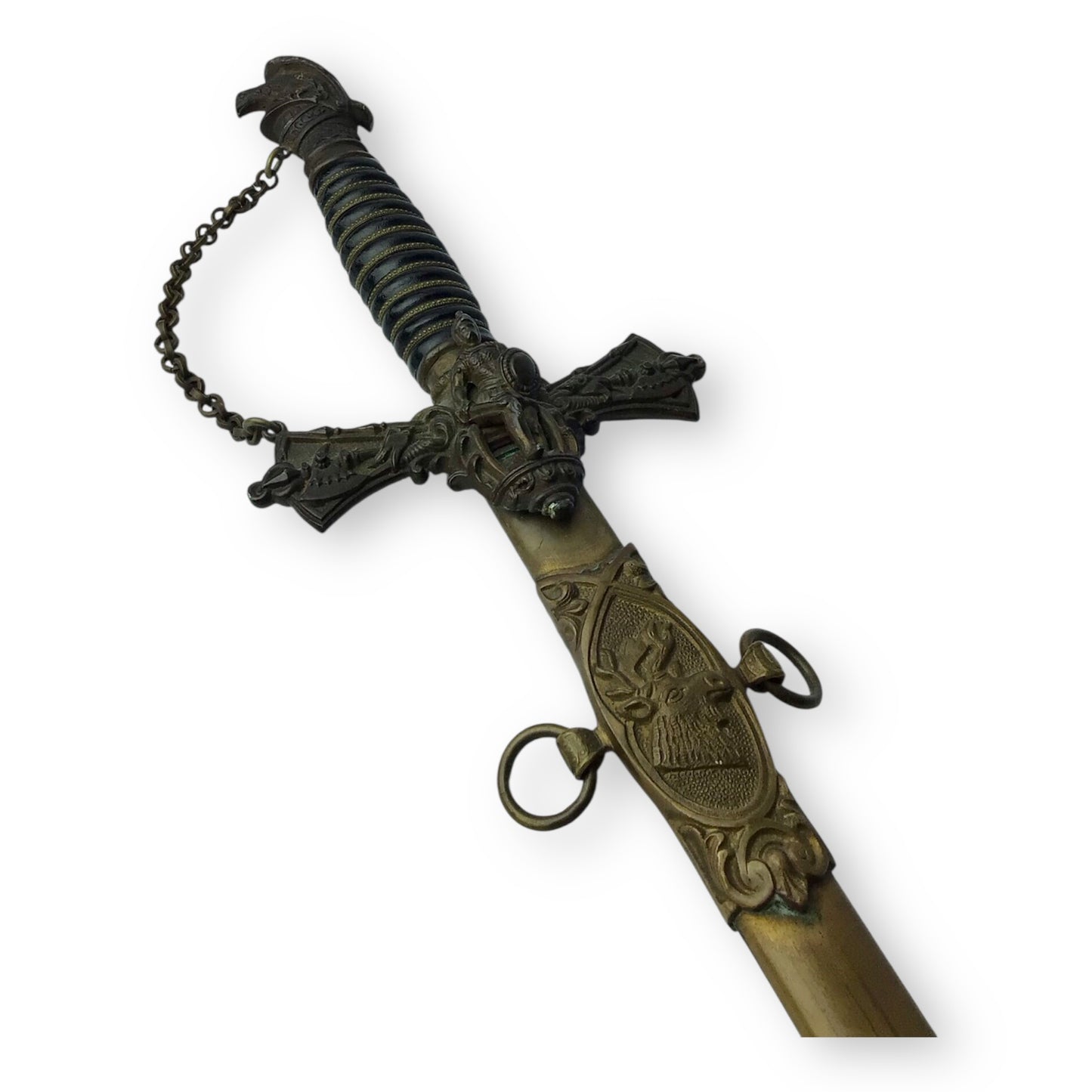 Knights of Pythias / KFM Fraternal Ceremonial Sword -Named w/ Scabbard