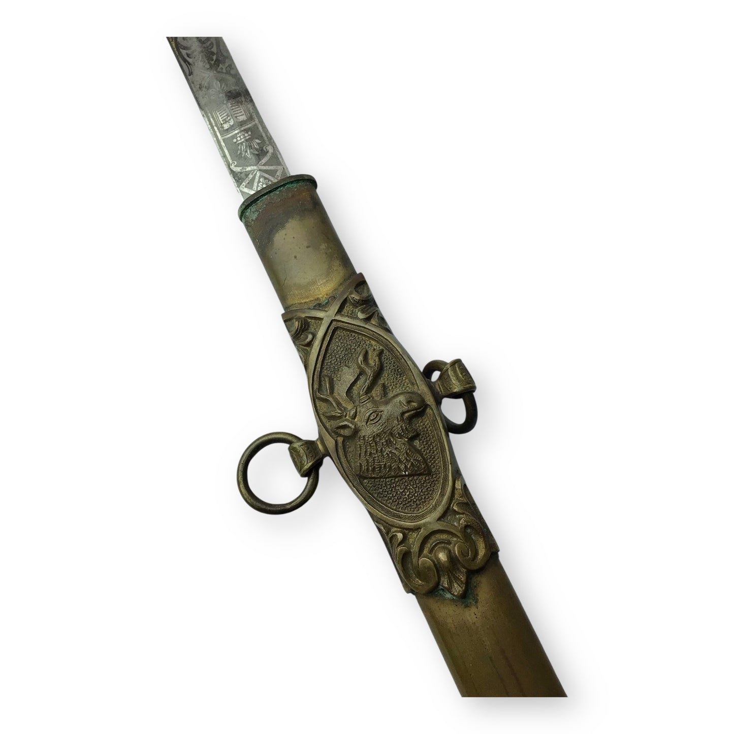 Knights of Pythias / KFM Fraternal Ceremonial Sword -Named w/ Scabbard