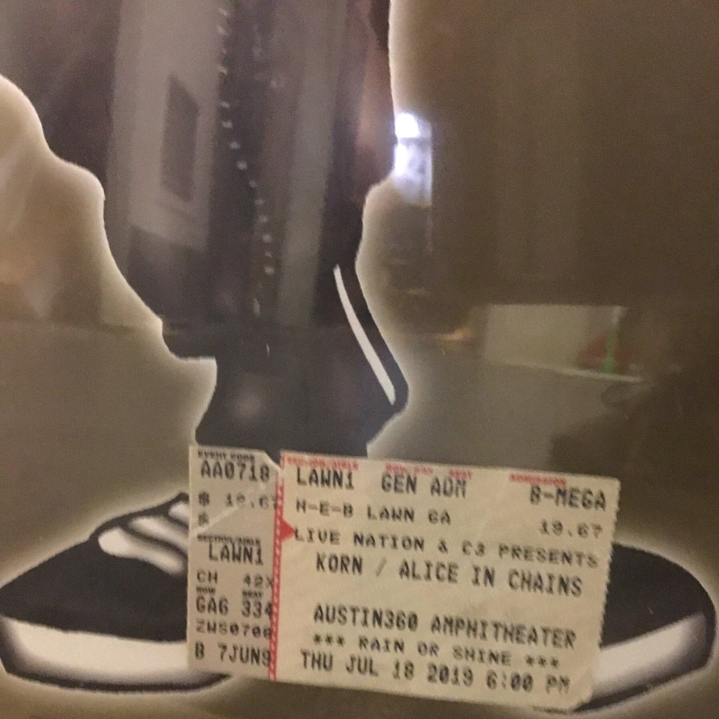 Korn Poster and Signed Photos Ticket Stubs Framed