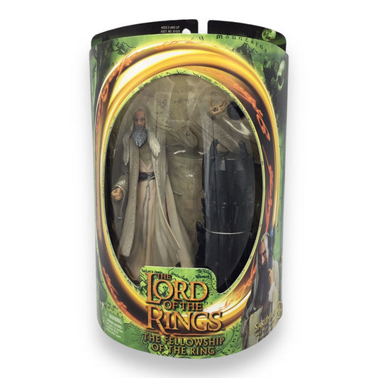 Lord of the Rings Fellowship of the Ring – Saruman with Magic Floating Palantír on Base (Toy Biz, 2001, New in Box)