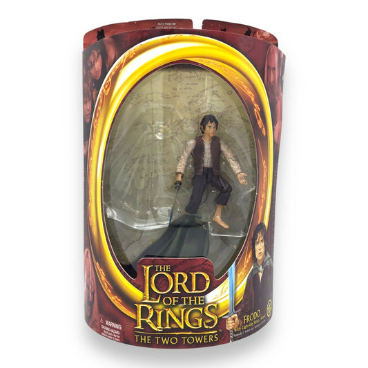 Lord of the Rings The Two Towers – Frodo with Light-Up Sting Sword (Toy Biz, 2002, New in Box)