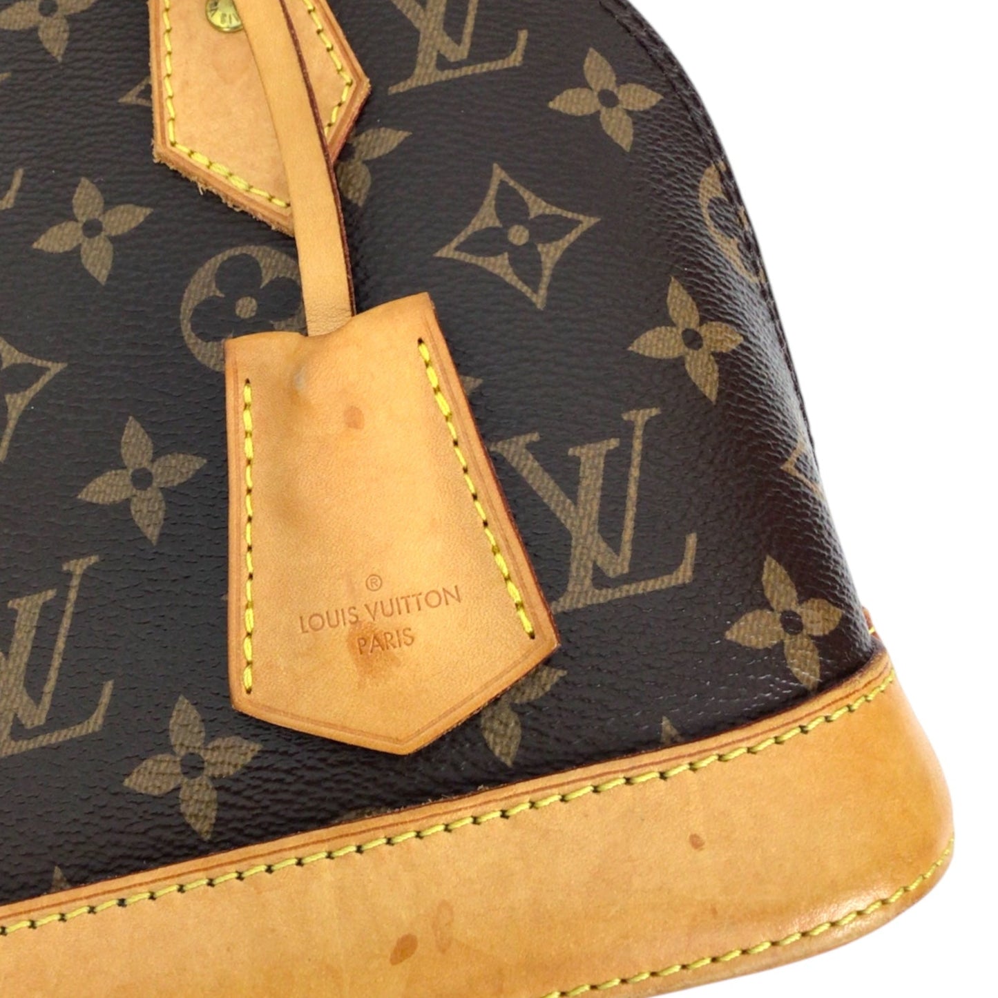 Louis Vuitton Alma BB in Monogram Canvas with Vachetta Trim & Gold Hardware