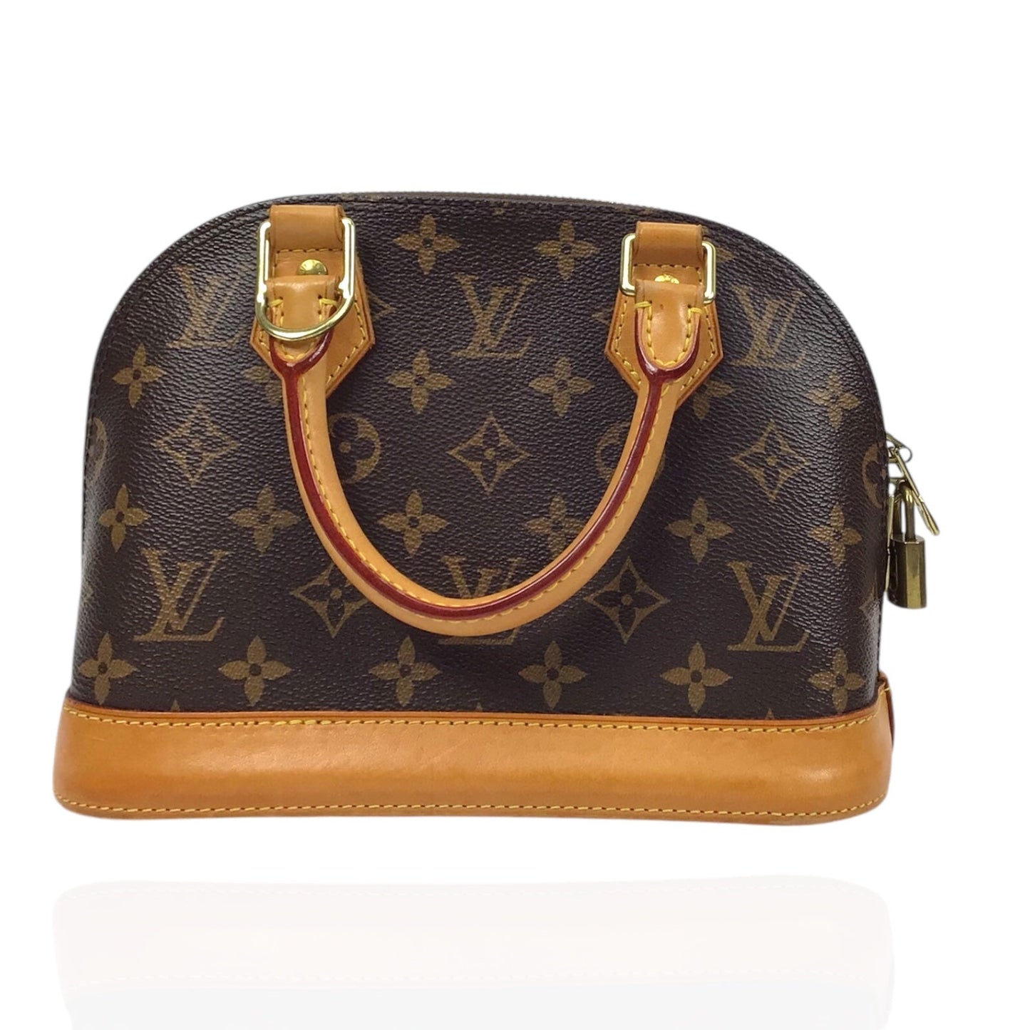 Louis Vuitton Alma BB in Monogram Canvas with Vachetta Trim & Gold Hardware