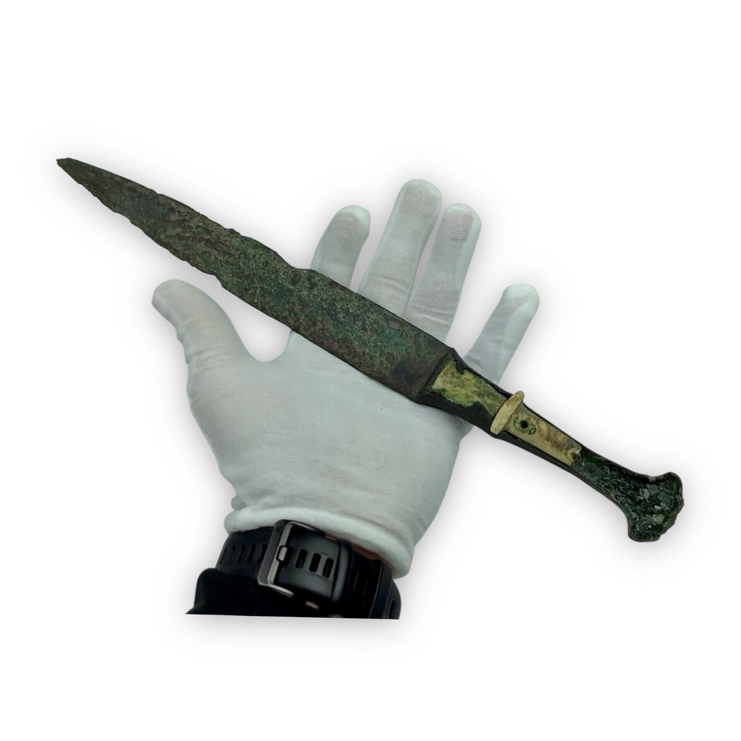 Luristan Bronze Dagger w/ Original Bone Pommel - 10th-9th Century B.C.