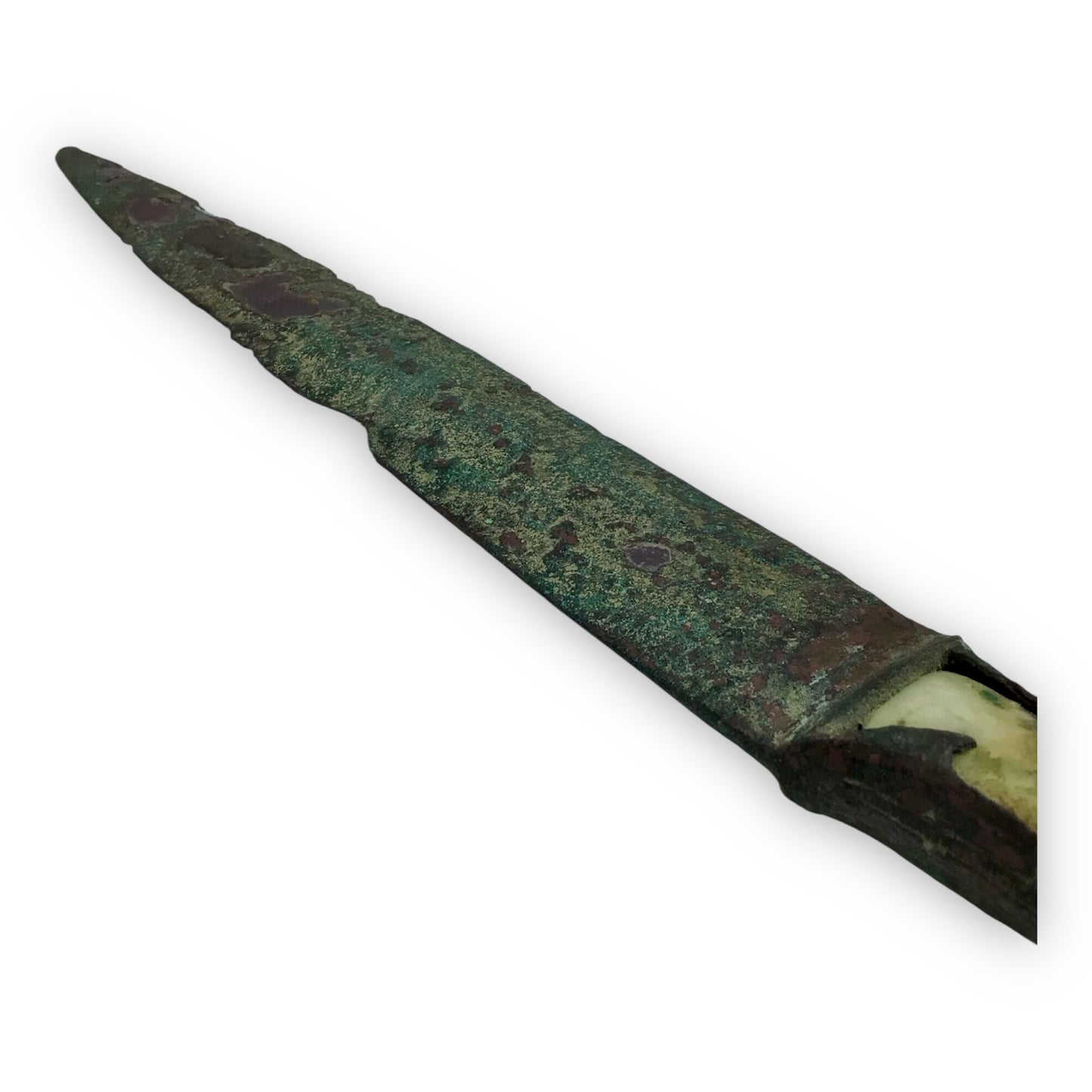 Luristan Bronze Dagger w/ Original Bone Pommel - 10th-9th Century B.C.