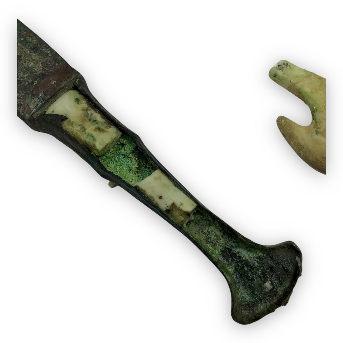 Luristan Bronze Dagger w/ Original Bone Pommel - 10th-9th Century B.C.