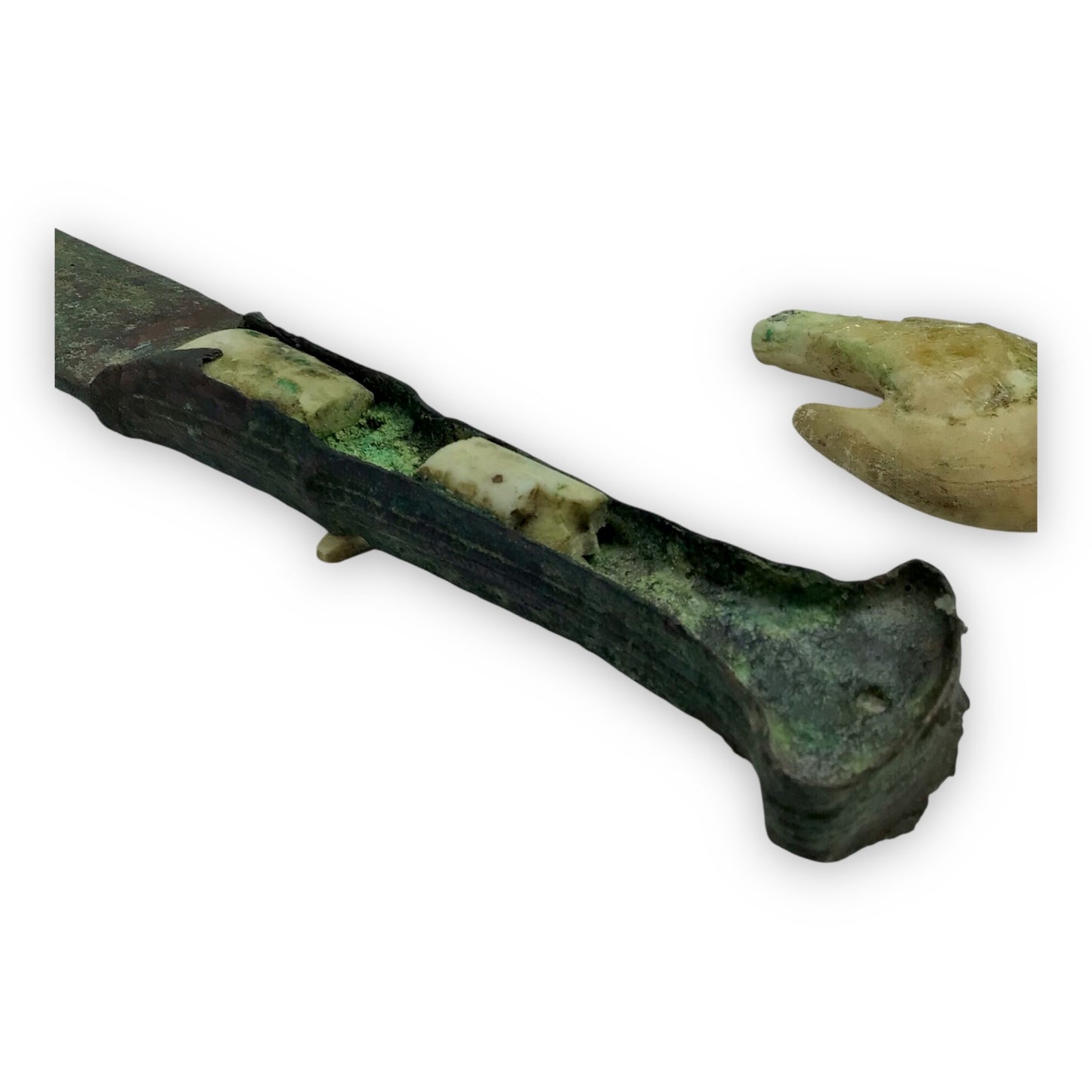 Luristan Bronze Dagger w/ Original Bone Pommel - 10th-9th Century B.C.