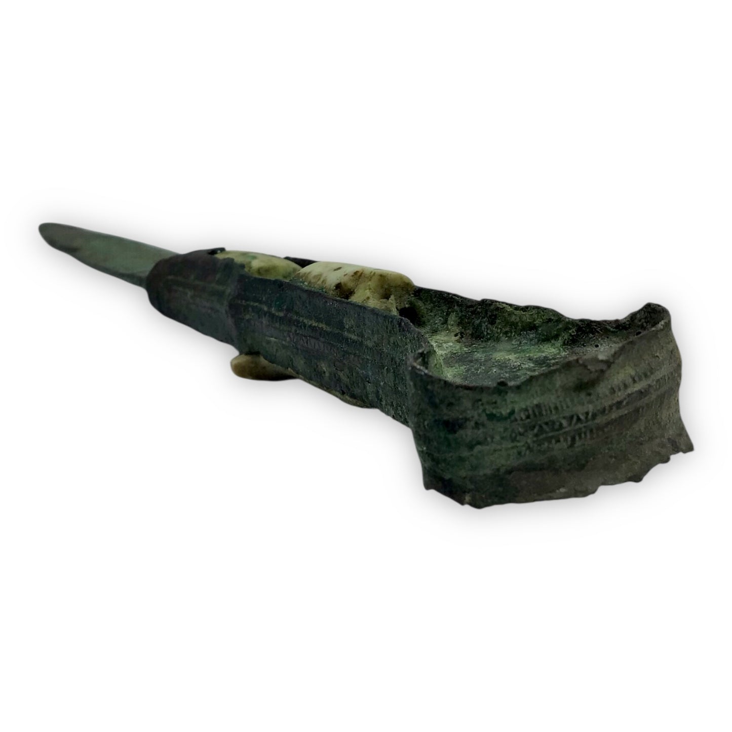 Luristan Bronze Dagger w/ Original Bone Pommel - 10th-9th Century B.C.