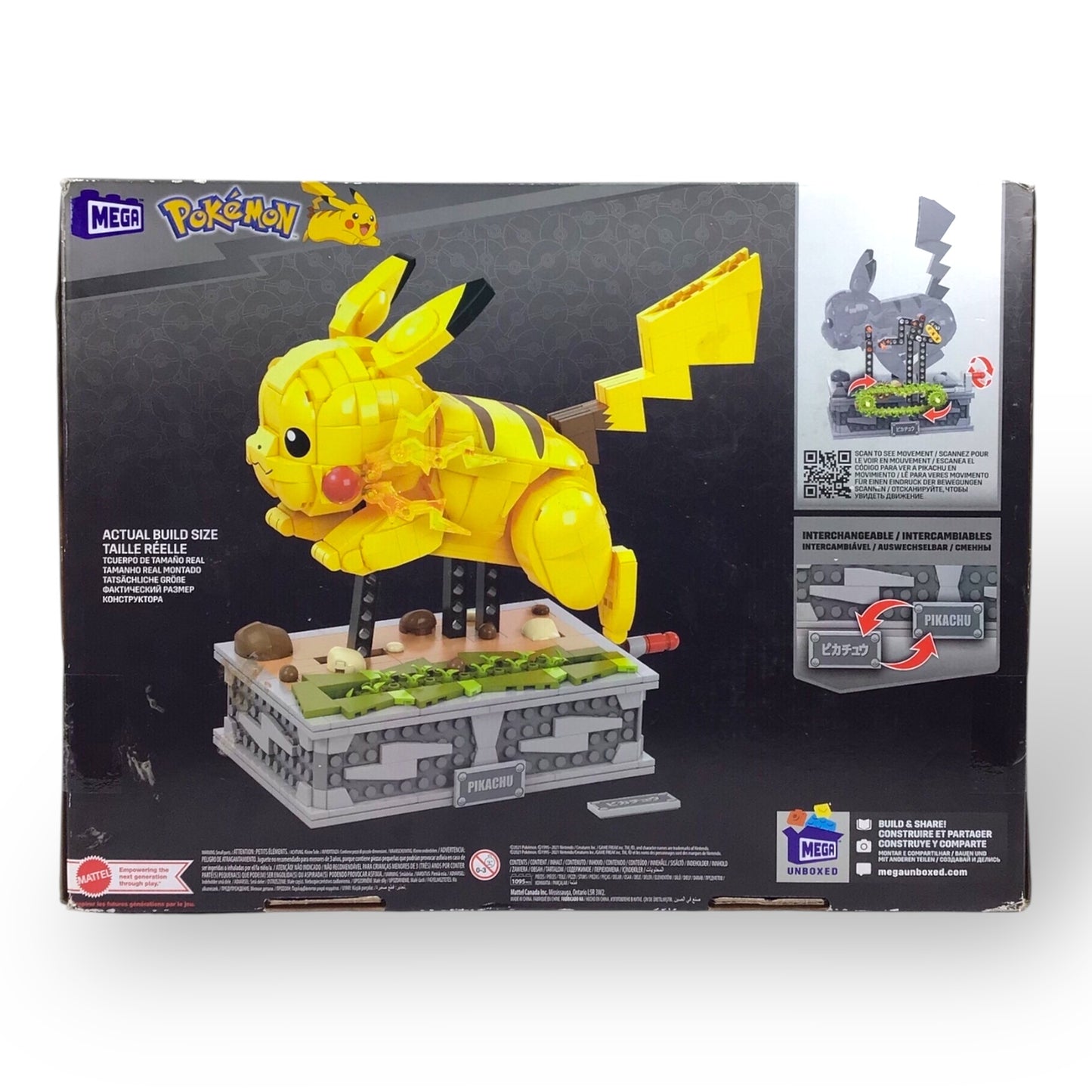MEGA Pokémon Motion Pikachu Building Set 1095 Pieces – Limited Edition