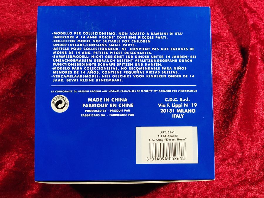 METAL Armour Collection 1:100 Diecast AH 64 Apache US Army Desert Storm 5261