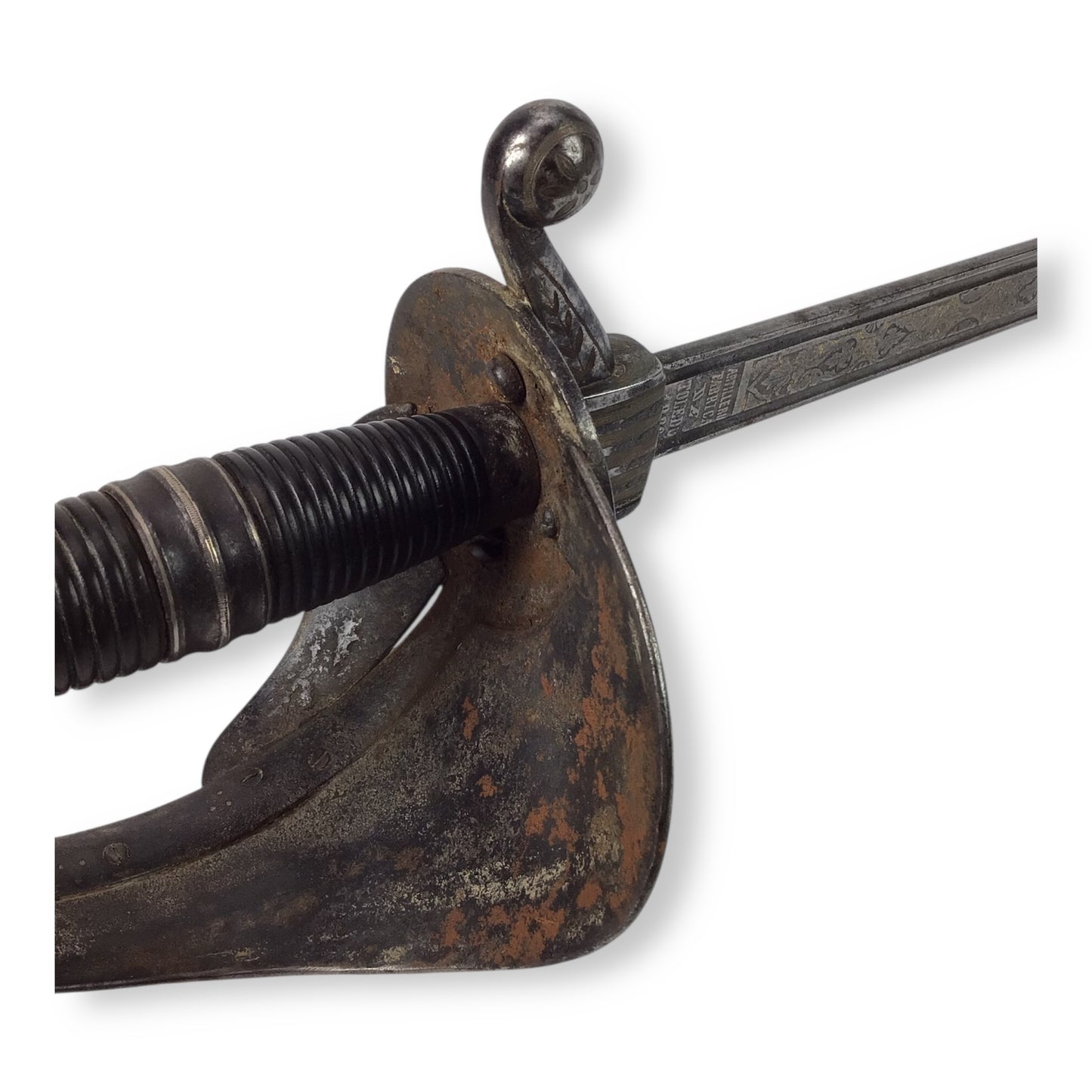 Magnificent Spanish or Mexican Senior Officer Sword with Ancestral Gilt Hilt and Toledo Blade circa 1880