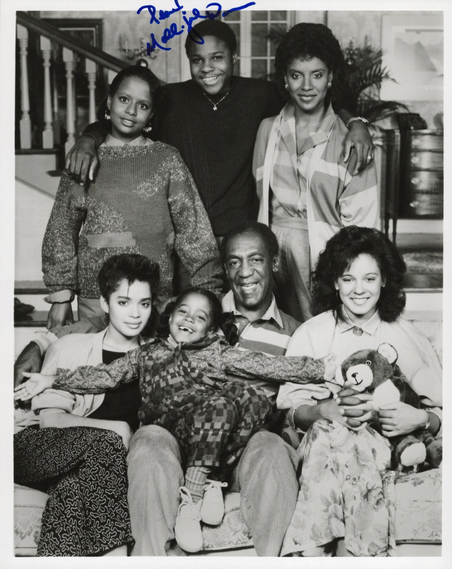 Malcolm-Jamal Warner B&W Signed Photo 8x10 Peace! The Cosby Show PSA Certified