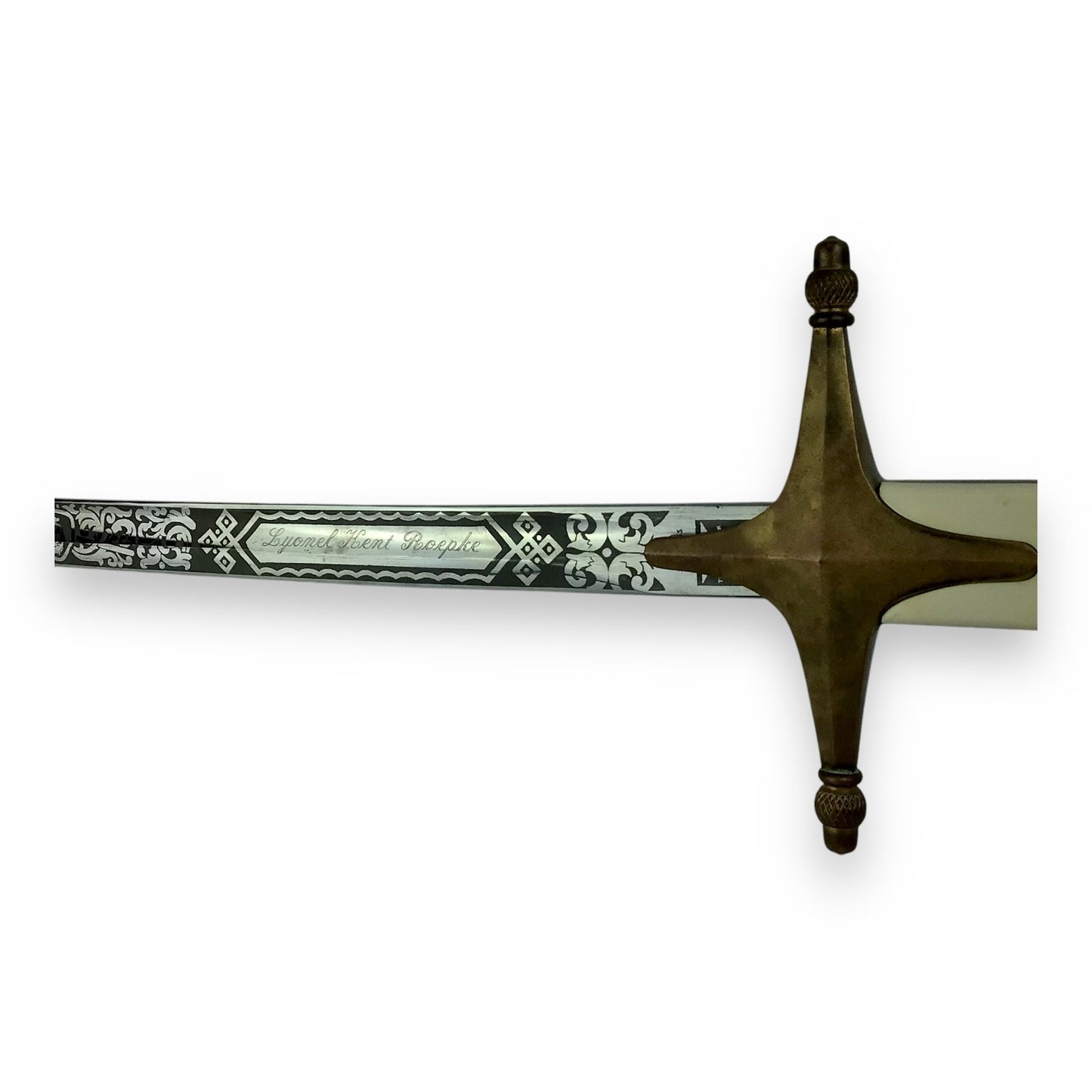 Marine Officer Mameluke Sword & Scabbard Named to Lyonel Kent Roepke 1936–1979