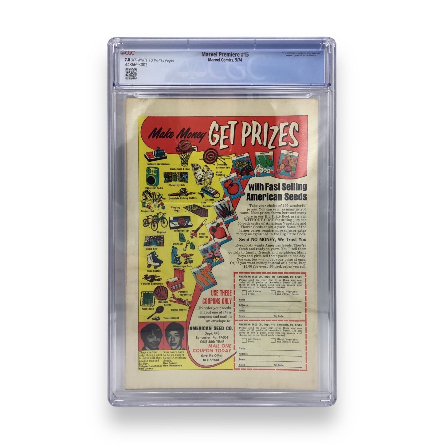 Marvel Premiere #15 - Iron Fist - Marvel 1974 - CGC 7.0