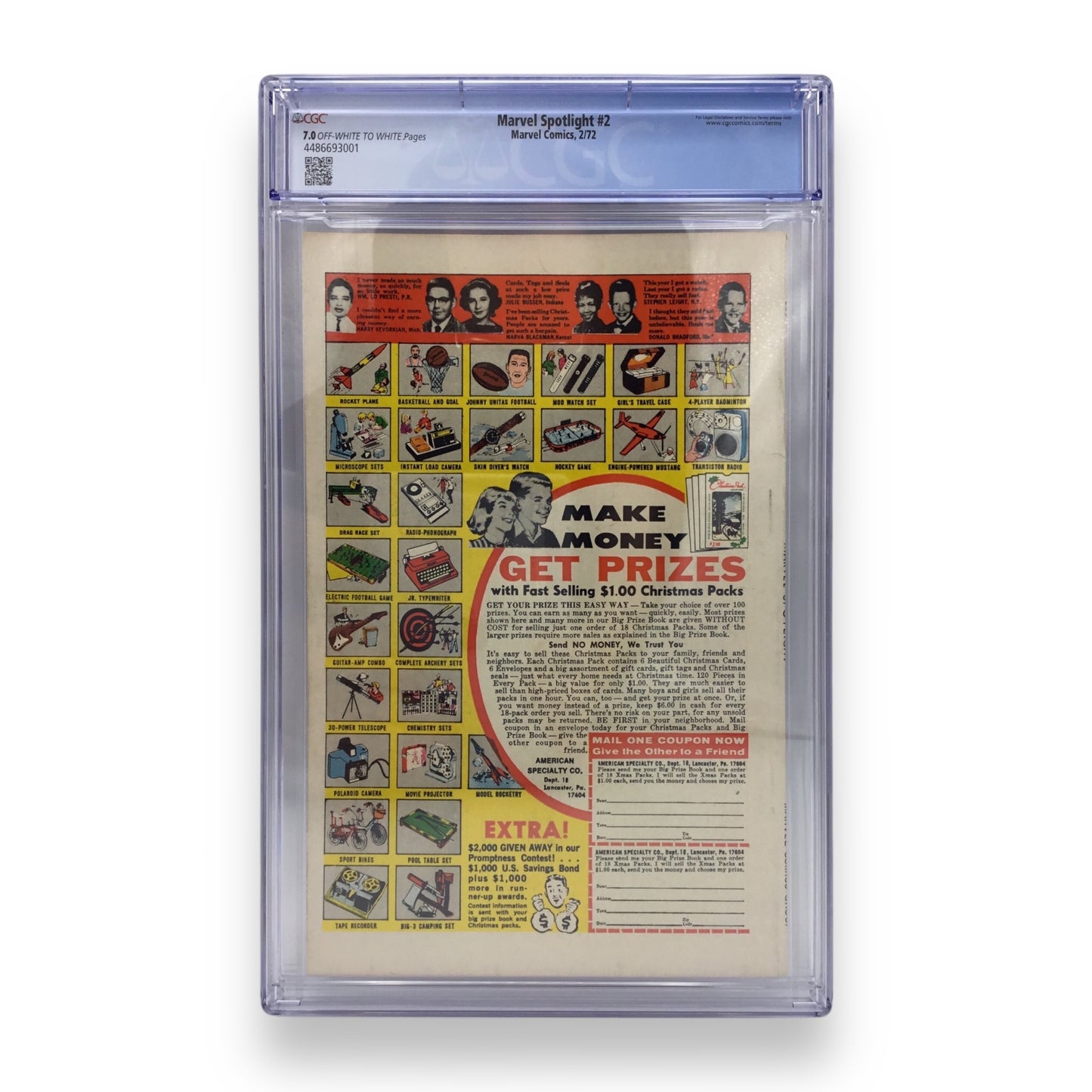 Marvel Spotlight #2 - Werewolf by Night - Marvel 1972 - CGC 7.0
