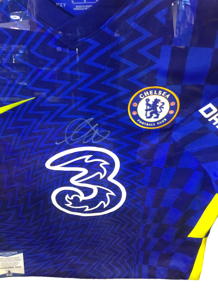 Mason Mount Signed Jersey Shadowbox w/ Beckett Authentication