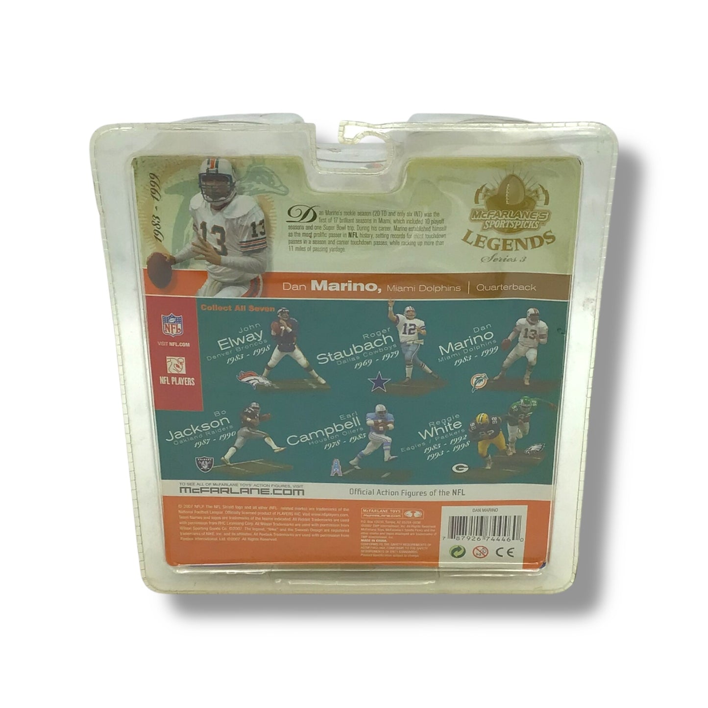McFarlane NFL Legends Series 3 - Dan Marino Football Figure | Miami Dolphins