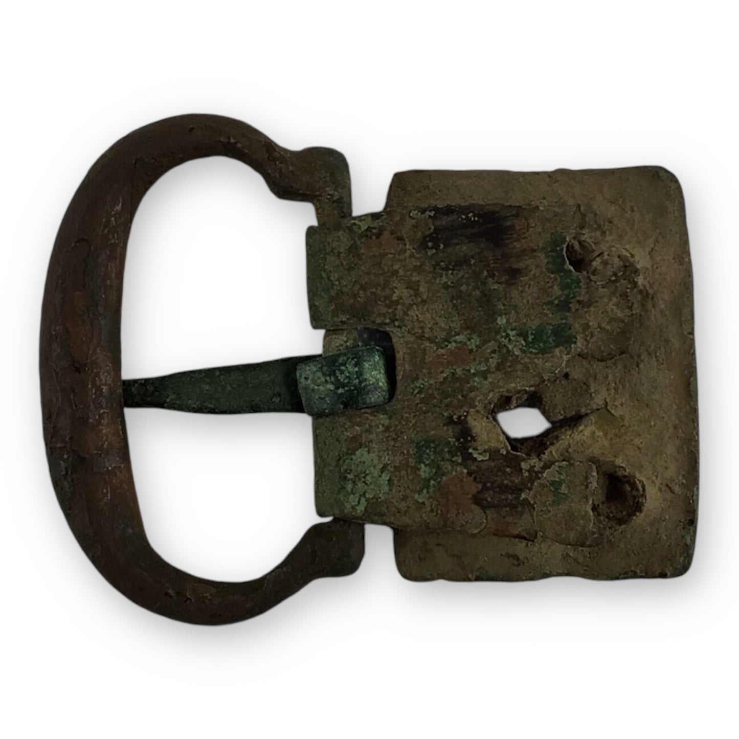 Medieval Bronze Gilt St. George & Dragon Buckle Plate 13th C