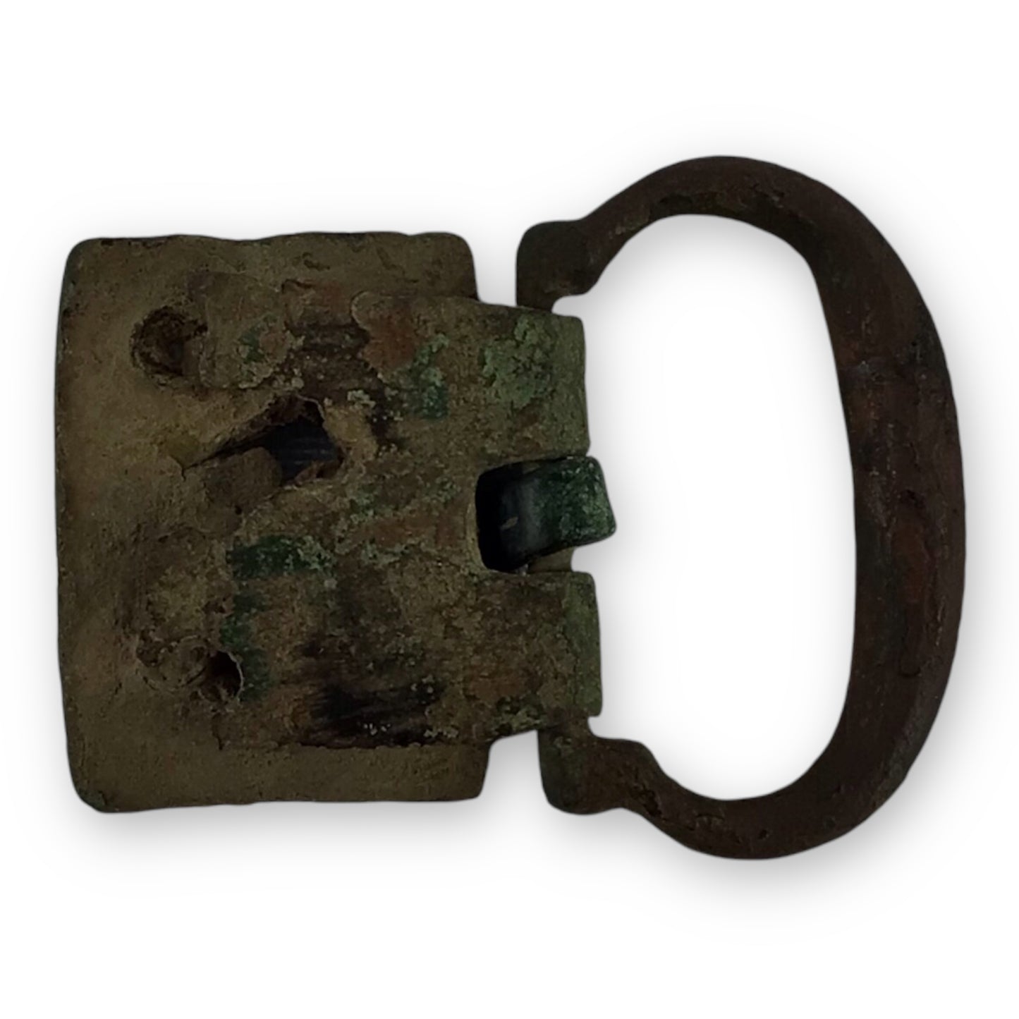 Medieval Bronze Gilt St. George & Dragon Buckle Plate 13th C