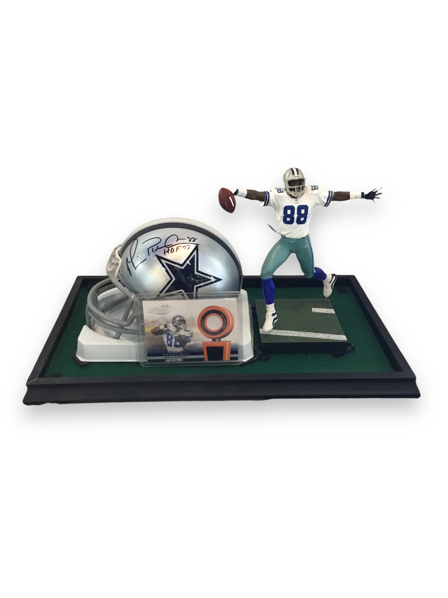 Michael Irvin Cowboys Certified Authentic Autographed Mini-helmet Shadowbox