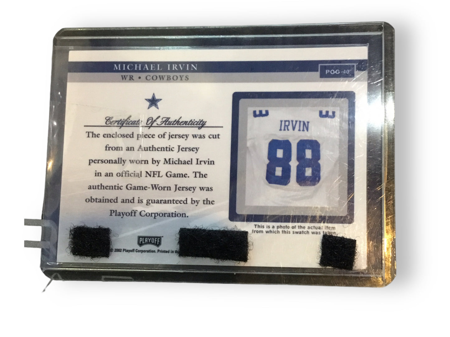 Michael Irvin Cowboys Certified Authentic Autographed Mini-helmet Shadowbox