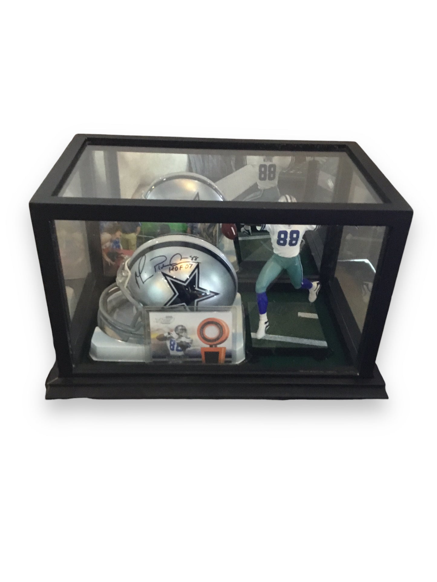 Michael Irvin Cowboys Certified Authentic Autographed Mini-helmet Shadowbox