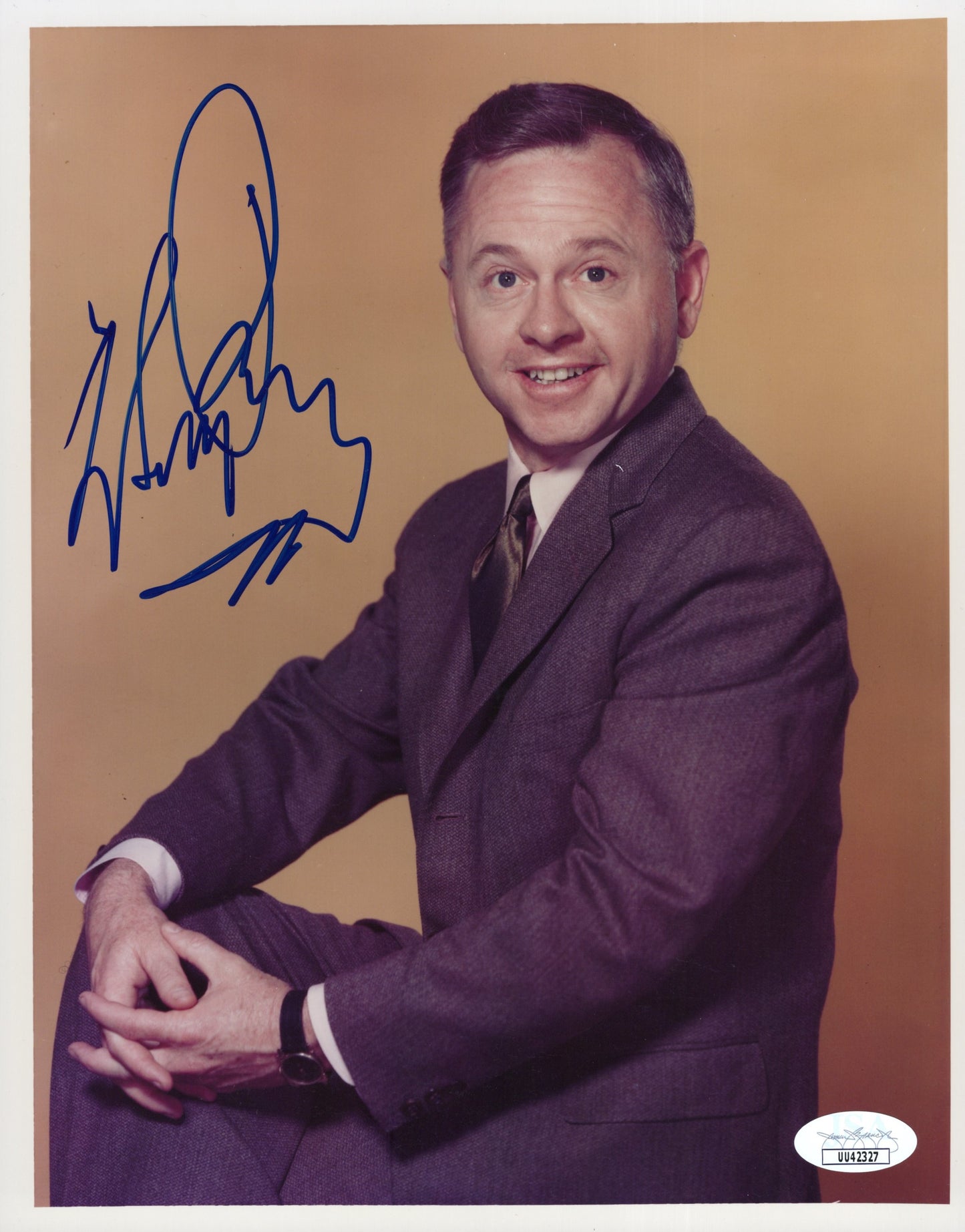 Mickey Rooney Signed 8x10 Photo – Sitting in Suit – JSA & PSA